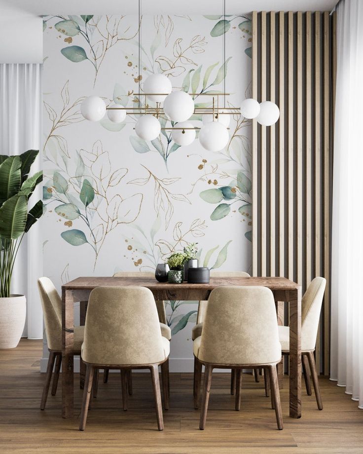 Premium-wallpaper-design-enhancing-dining-room-interiors