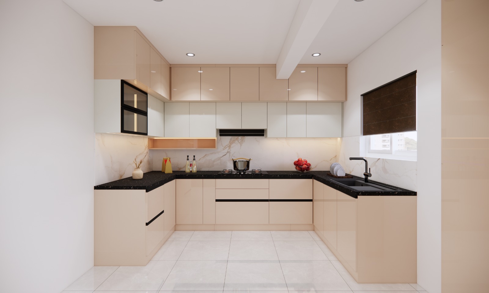  U-shaped-kitchen-with-maximum-storage-cabinets